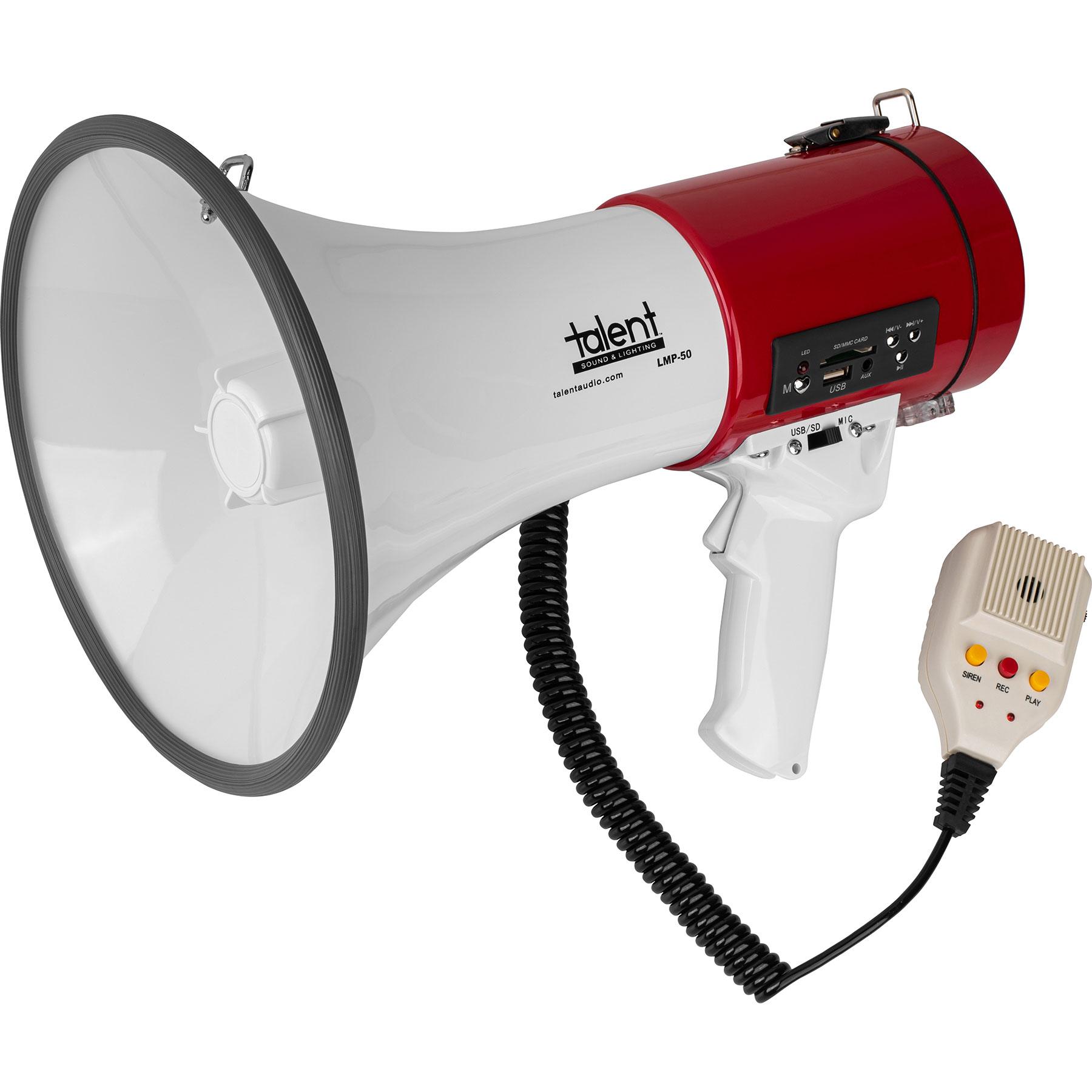 Talent LMP50 Megaphone Portable Rechargeable Battery Included 50W